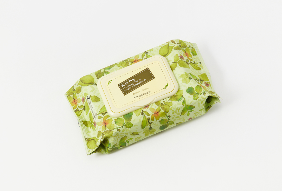 THE FACE SHOP Makeup remover wipes Herb Day 70 pcs THE FACE SHOP Makeup remover wipes Herb Day
