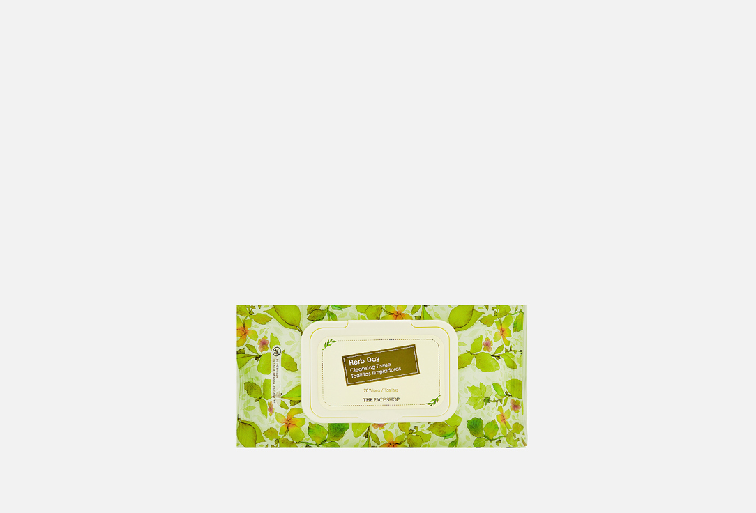 THE FACE SHOP Makeup remover wipes Herb Day 70 pcs THE FACE SHOP Makeup remover wipes Herb Day