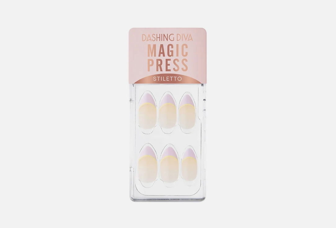 Dashing Diva False nails MAGIC PRESS Lavender Yellow 30 pcs Dashing Diva False nails MAGIC PRESS