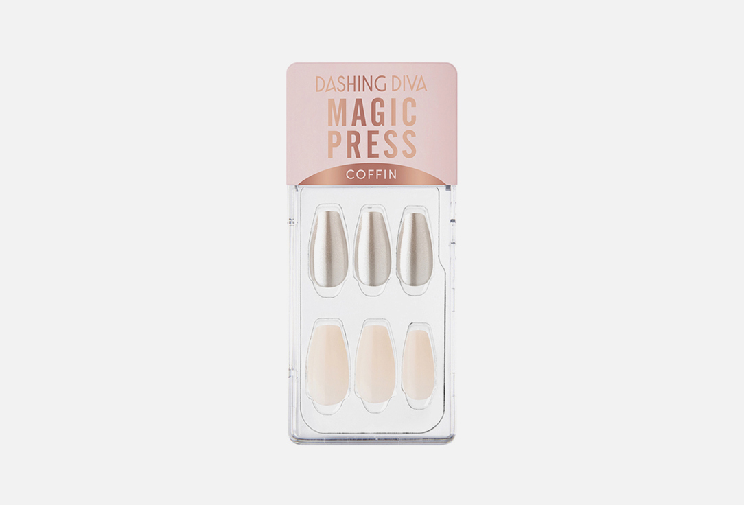 Dashing Diva False nails MAGIC PRESS Blanc Metal 30 pcs Dashing Diva False nails MAGIC PRESS