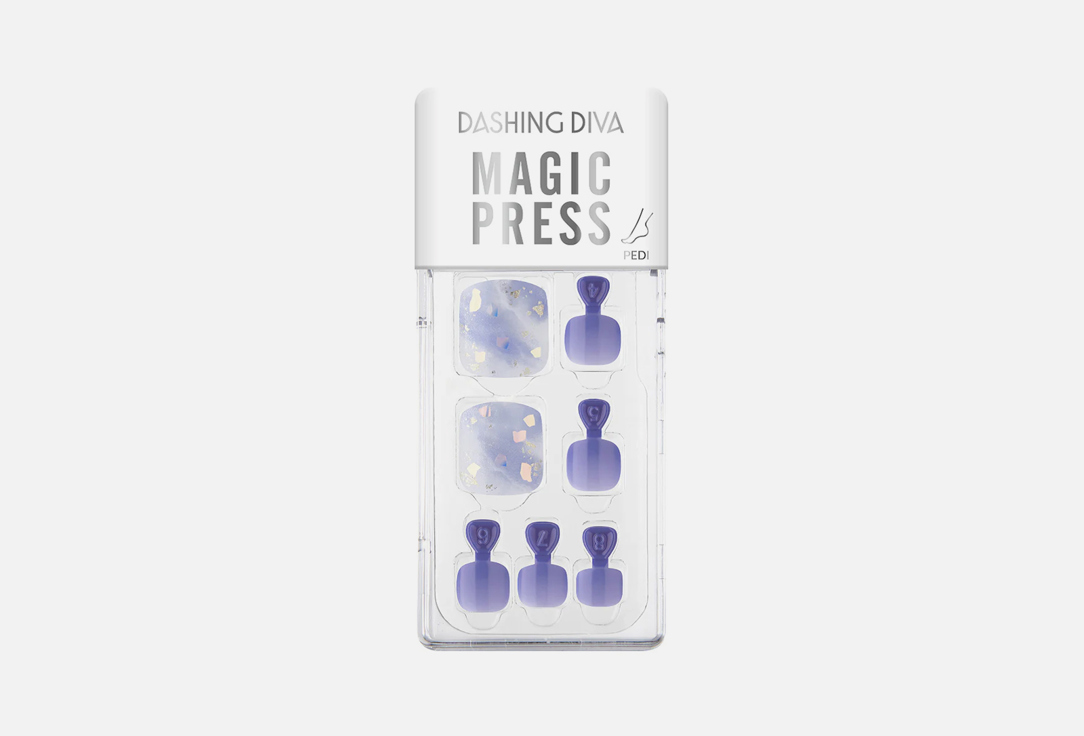 Dashing Diva False nails MAGIC PRESS Blue Cotton 30 pcs Dashing Diva False nails MAGIC PRESS