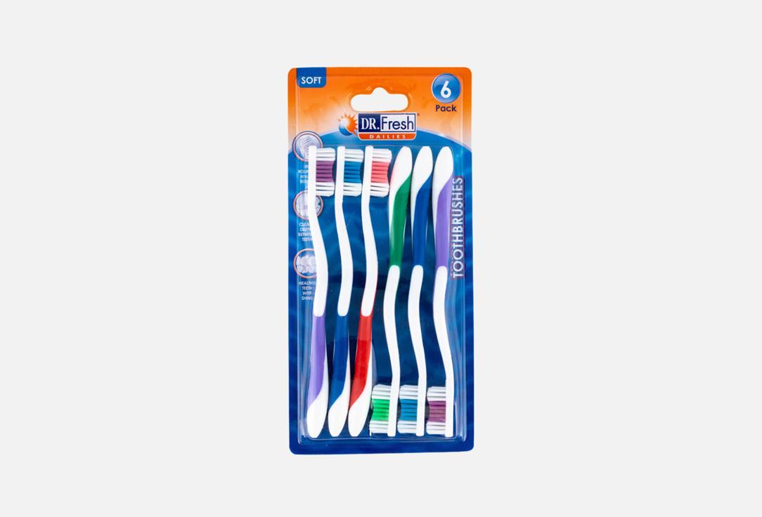 Dr Fresh Toothbrush Set Soft 6 pcs Dr Fresh Toothbrush Set Soft
