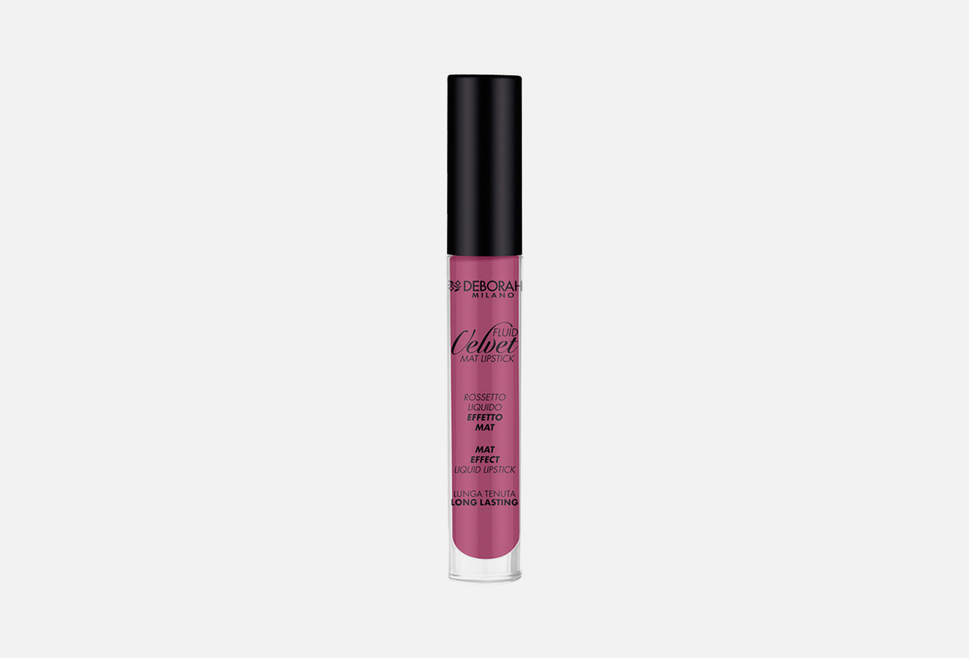DEBORAH MILANO Матовая жидкая помада Fluid velvet 29, Deep rose 4.5 г DEBORAH MILANO Матовая жидкая помада Fluid velvet