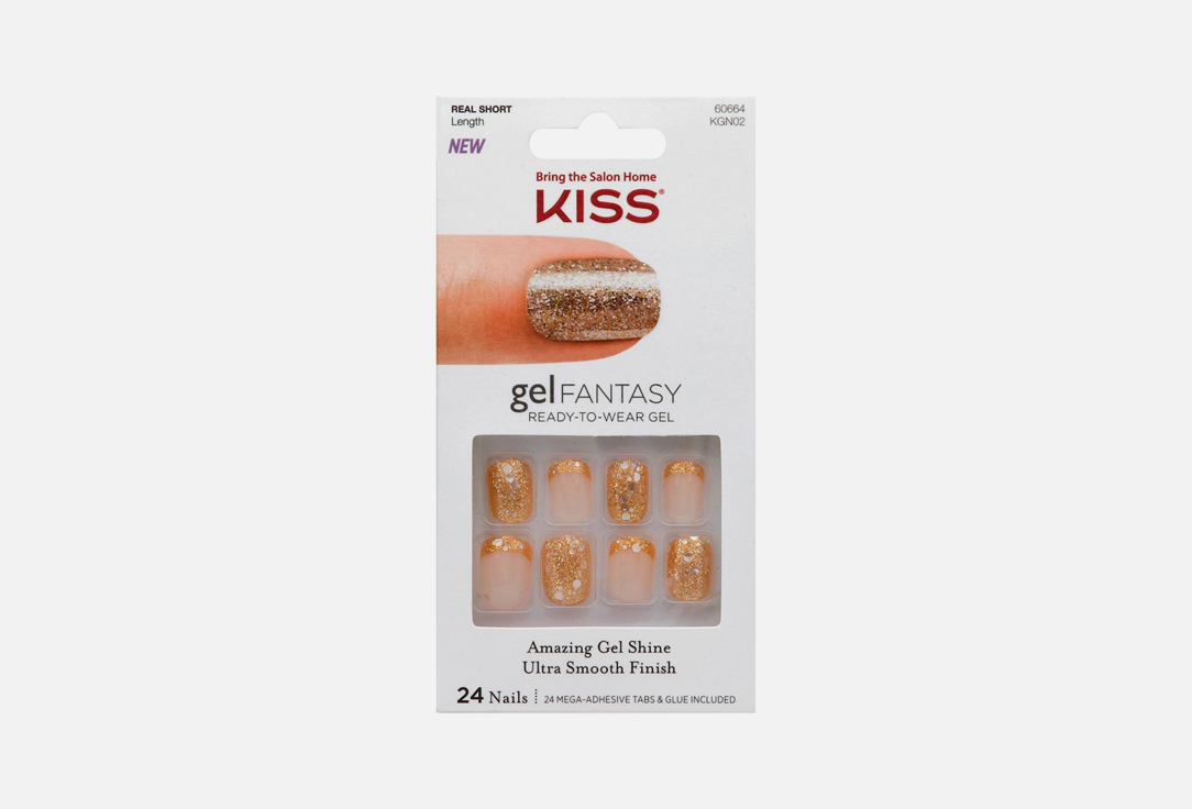 KISS NEW YORK Professional Press-On Gel Nails Gel Fantasy Real Short