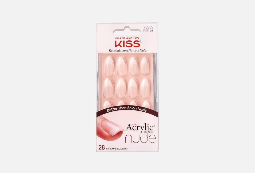 KISS NEW YORK Professional Press-on acrylic nails kit Salon Acrylic French Nude