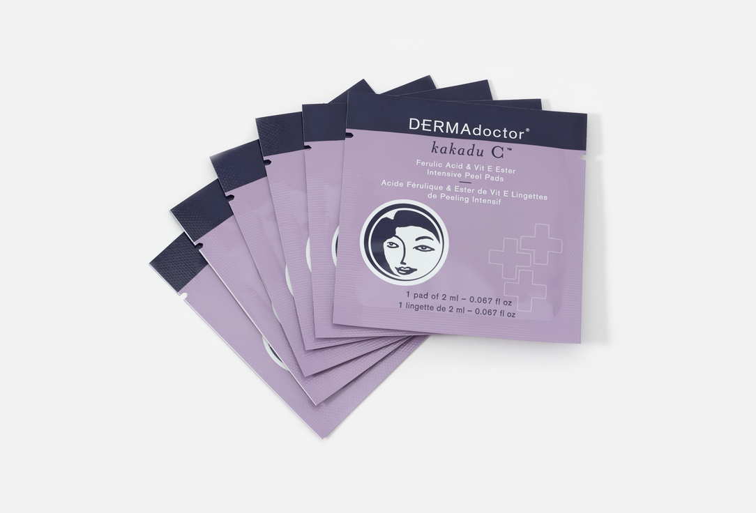 dermadoctor Exfoliating Face Pads Kakadu C Vitamin C with Ferulic Acid & Vitamin E Pads
