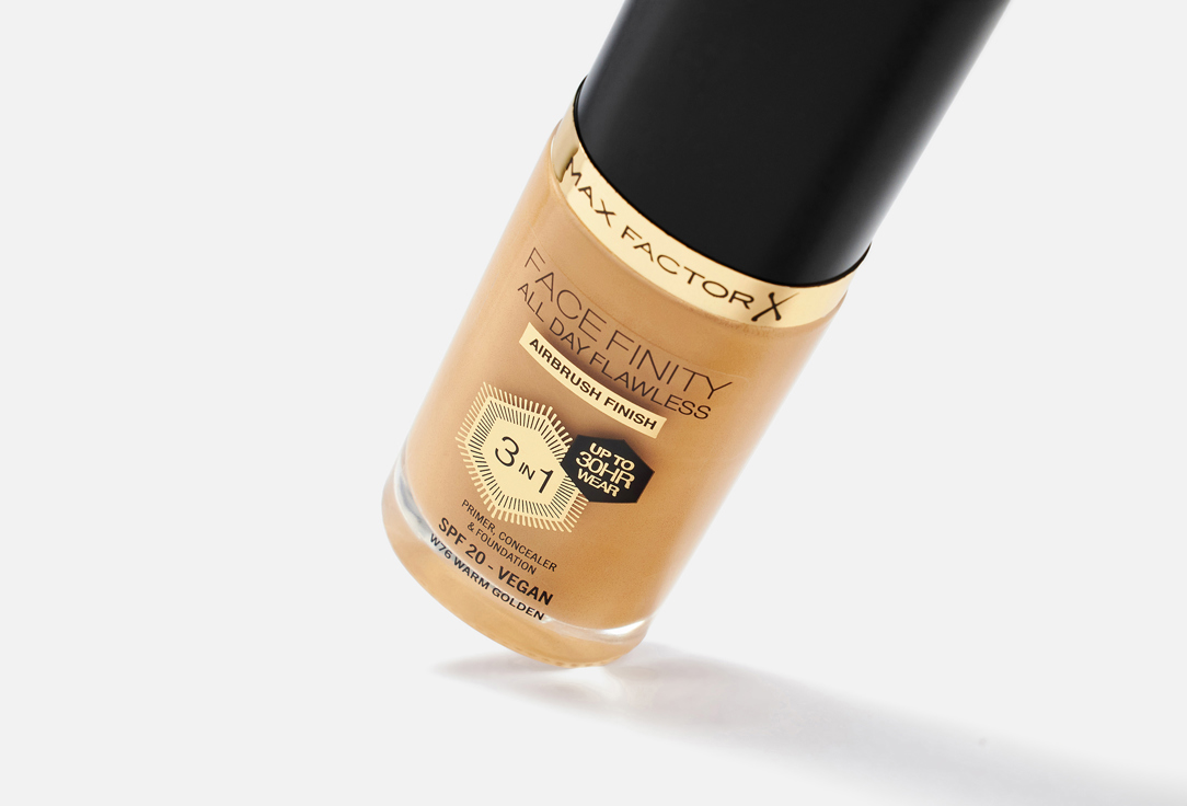 Max Factor matte Foundation SPF20 Facefinity All Day Flawless W76, Warm golden 30 ml Max Factor matte Foundation SPF20 Facefinity All Day Flawless