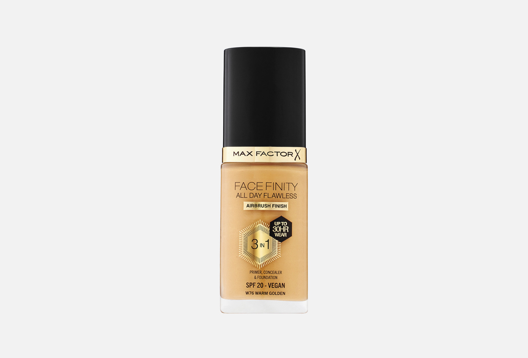 Max Factor matte Foundation SPF20 Facefinity All Day Flawless W76, Warm golden 30 ml Max Factor matte Foundation SPF20 Facefinity All Day Flawless