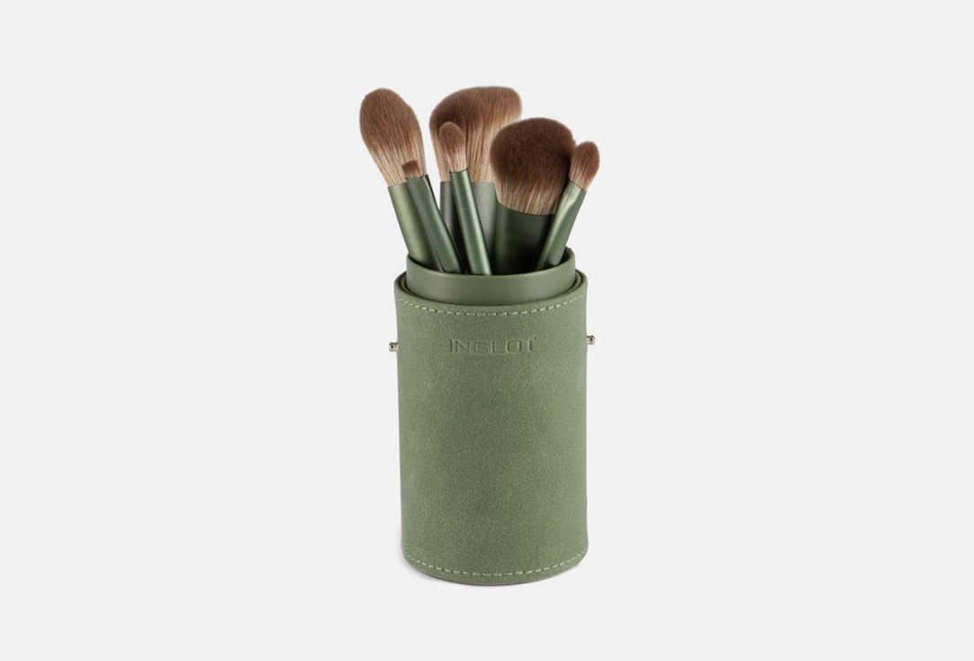 Inglot Makeup Brush Set TUBE Green 6 pcs Inglot Makeup Brush Set TUBE