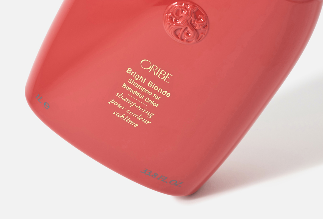 Oribe Shampoo corrects brassiness and yellow tones while brightening Bright Blonde