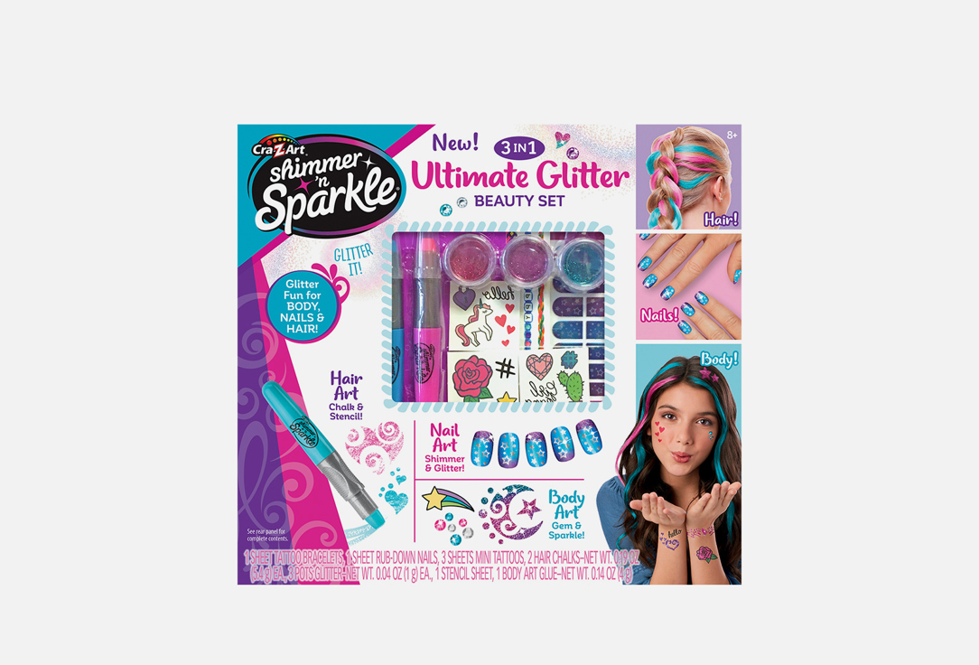 Shimmer N Sparkle 3-In-1 Beauty Set Ultimate Glitter 4 pcs Shimmer N Sparkle 3-In-1 Beauty Set Ultimate Glitter