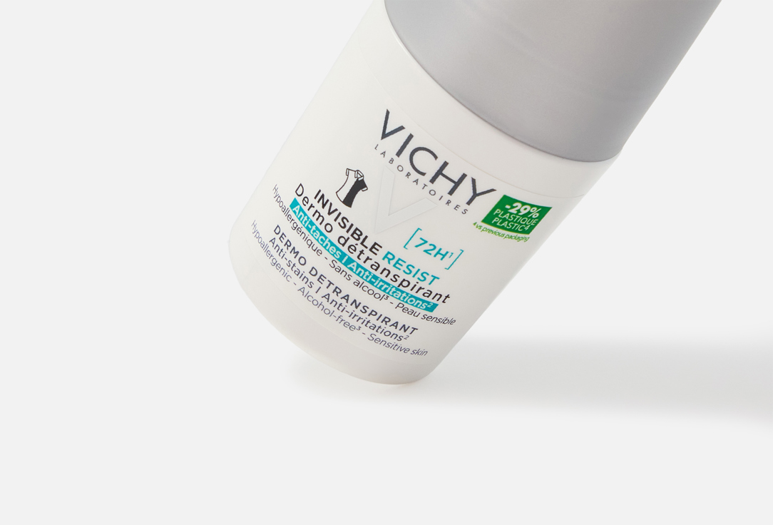 Vichy Anti-Stain Roll-on Deodorant for sensitive skin 72 Hours Invisible Resist