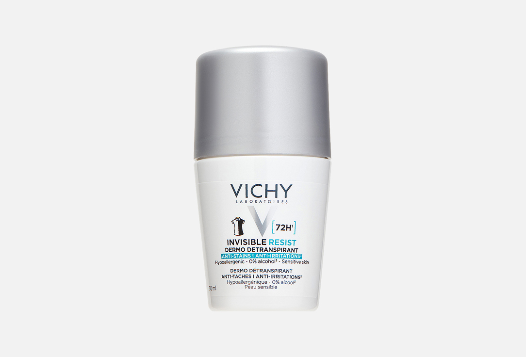 Vichy Anti-Stain Roll-on Deodorant for sensitive skin 72 Hours Invisible Resist 50 ml Vichy Anti-Stain Roll-on Deodorant for sensitive skin 72 Hours Invisible Resist