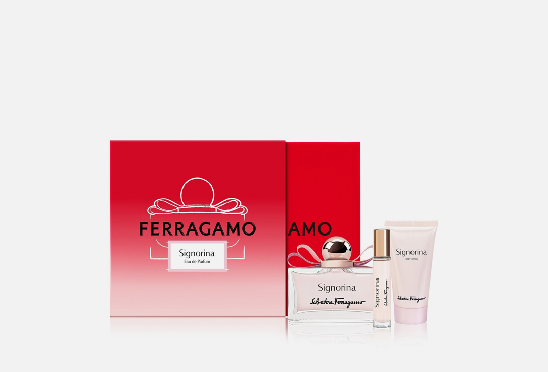 SALVATORE FERRAGAMO Eau de Parfum & Body Lotion Gift Set Signorina 3 pcs SALVATORE FERRAGAMO Eau de Parfum & Body Lotion Gift Set Signorina