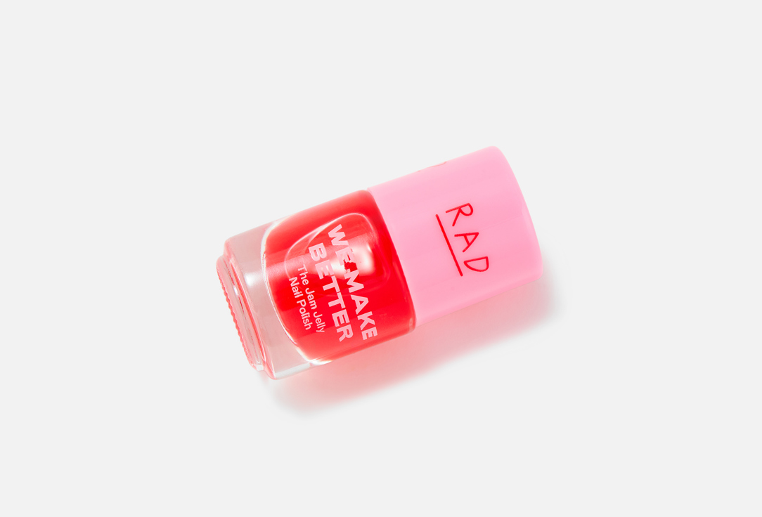 RAD Jelly finish nail polish We Make Better 001, Red 4 ml RAD Jelly finish nail polish We Make Better