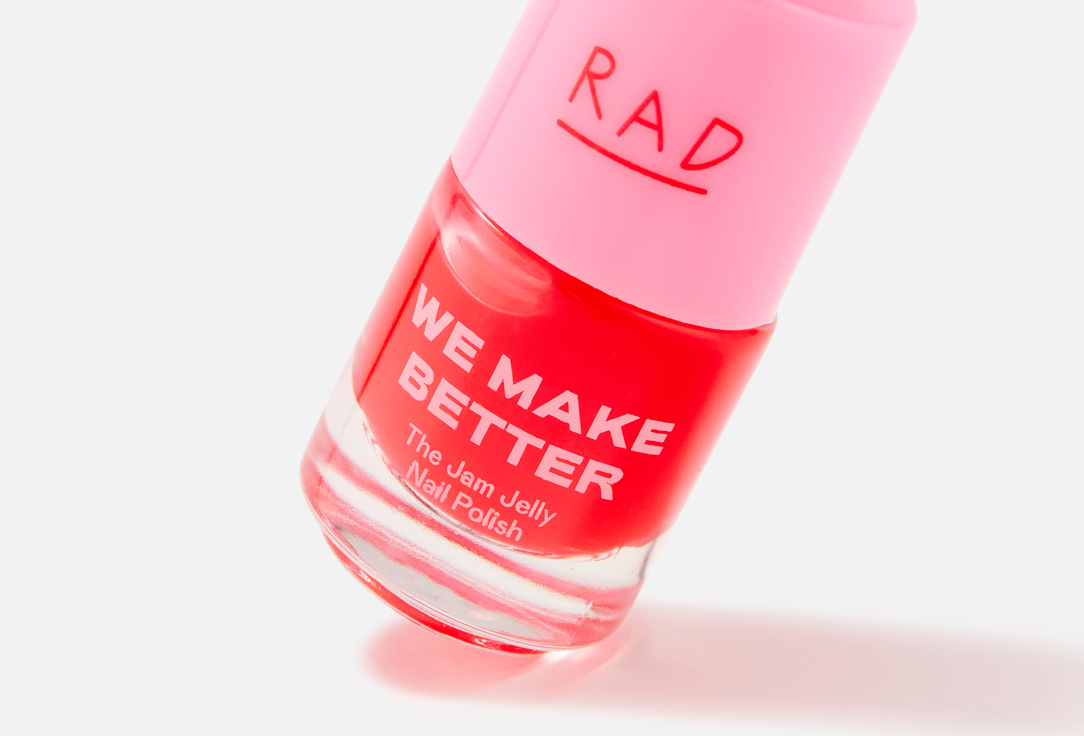 RAD Jelly finish nail polish We Make Better 001, Red 4 ml RAD Jelly finish nail polish We Make Better