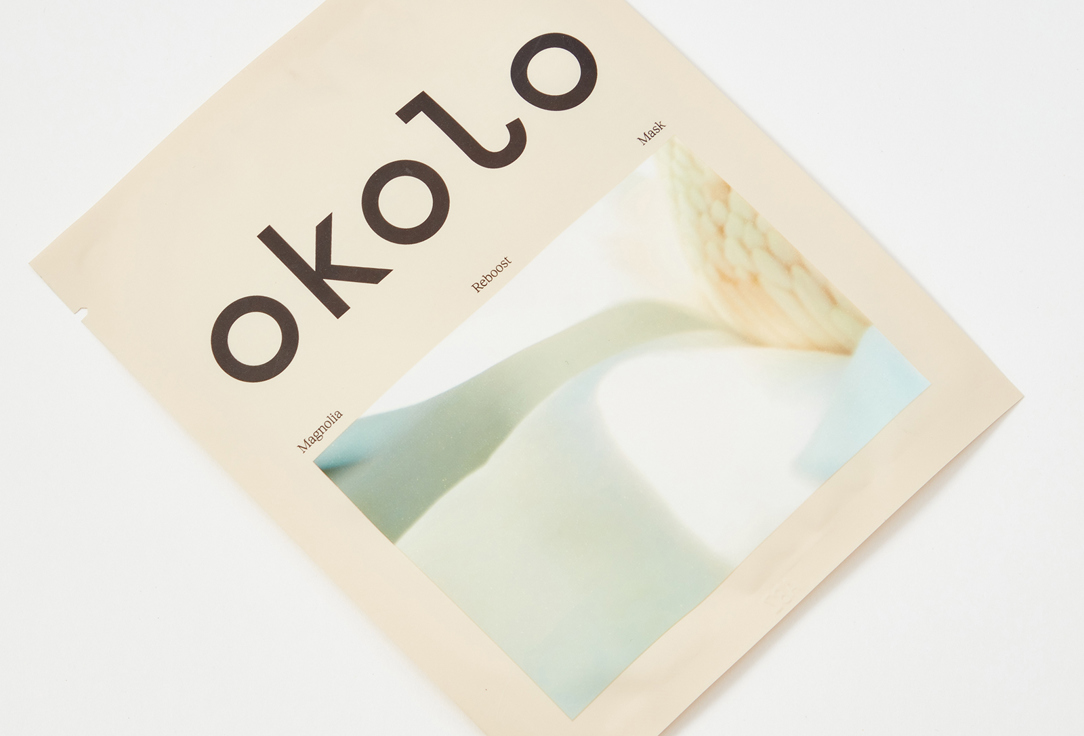 OKOLO Calming toning sheet mask Magnolia Reboost Mask 1 pcs OKOLO Calming toning sheet mask Magnolia Reboost Mask