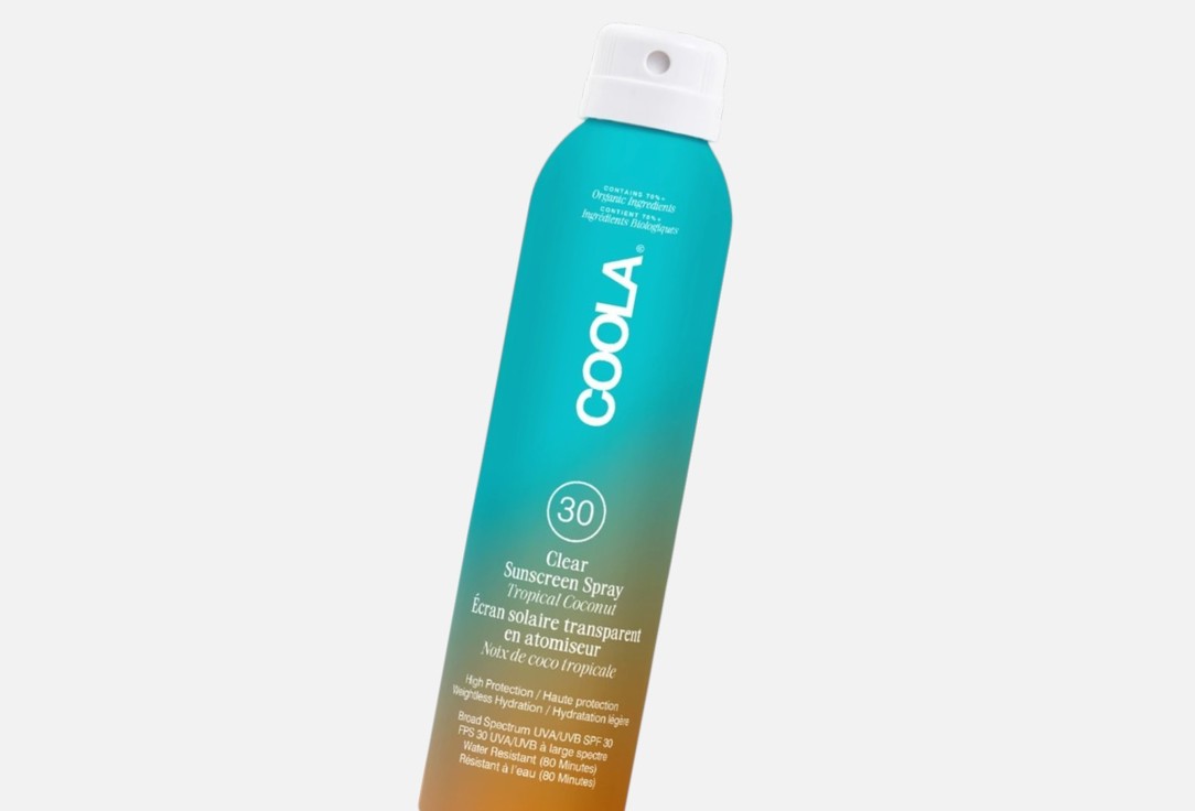 COOLA Body Spray SPF 30 Classic Sunscreen Spray Tropical Coconut