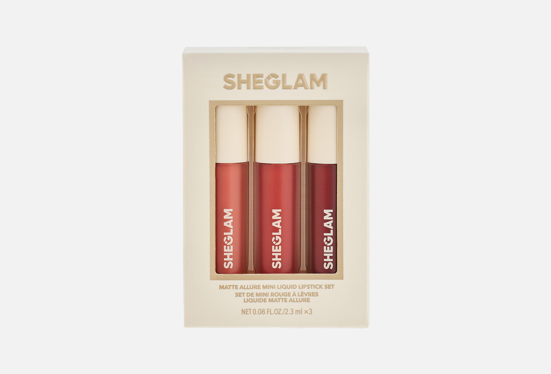 Sheglam Набор матовых жидких помад Allure Mini Private touch 3 шт Sheglam Набор матовых жидких помад Allure Mini