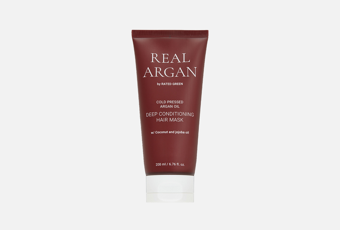 RATED GREEN Strengthening & Softening Hair Mask REAL ARGAN Cold Pressed Deep Conditioning Hair Mask 200 ml RATED GREEN Strengthening & Softening Hair Mask REAL ARGAN Cold Pressed Deep Conditioning Hair Mask