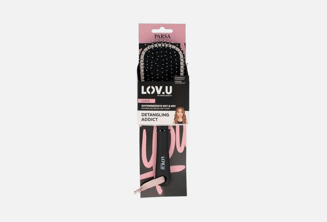 PARSA Large Oval Hair Brush Love.U