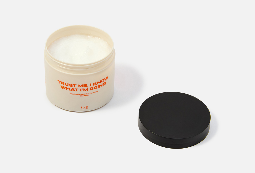 RAD MOISTURIZING HAIR MASK showing my hair i care nourishing