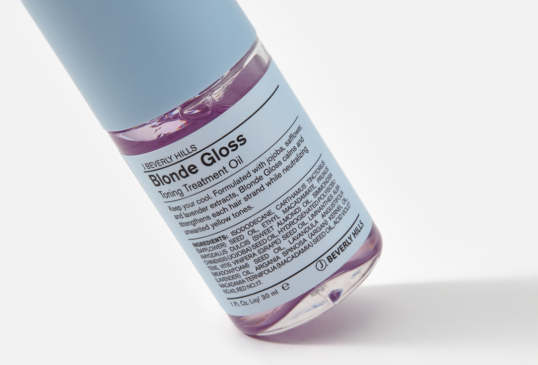 J BEVERLY HILLS Hair toning treatment oil Blue blonde gloss 30 ml J BEVERLY HILLS Hair toning treatment oil Blue blonde gloss
