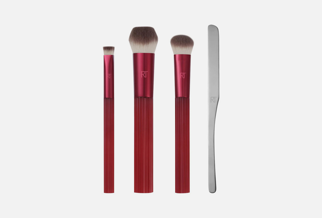Real Techniques Base Brush Set Solar Power Golden Hour Glow 4 pcs Real Techniques Base Brush Set Solar Power Golden Hour Glow