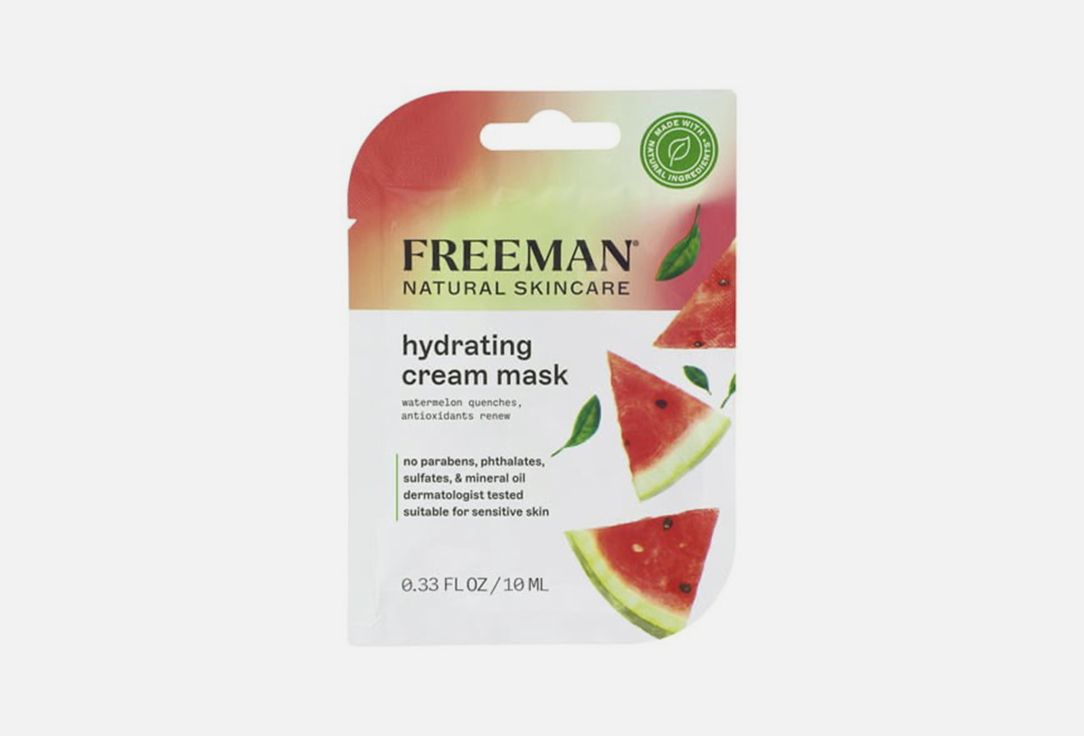 Freeman Beauty Face Cream Mask Hydrating Watermelon & Antioxidant 10 ml Freeman Beauty Face Cream Mask Hydrating Watermelon & Antioxidant