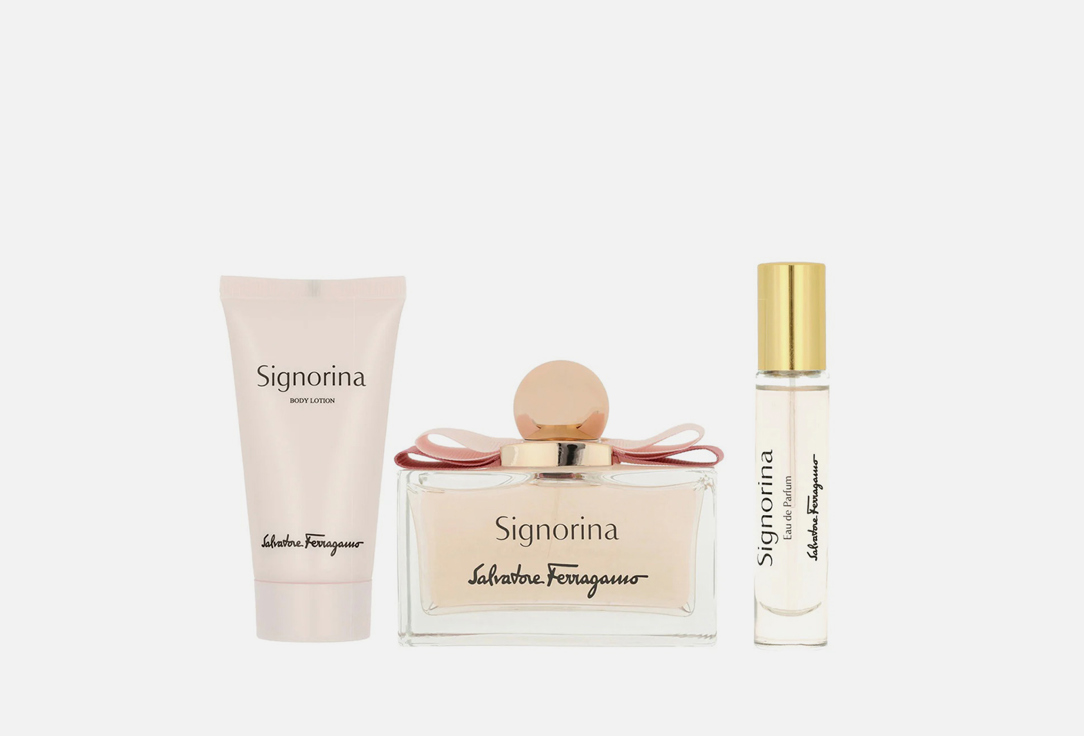 SALVATORE FERRAGAMO Eau de Parfum & Body Lotion Gift Set Signorina 3 pcs SALVATORE FERRAGAMO Eau de Parfum & Body Lotion Gift Set Signorina