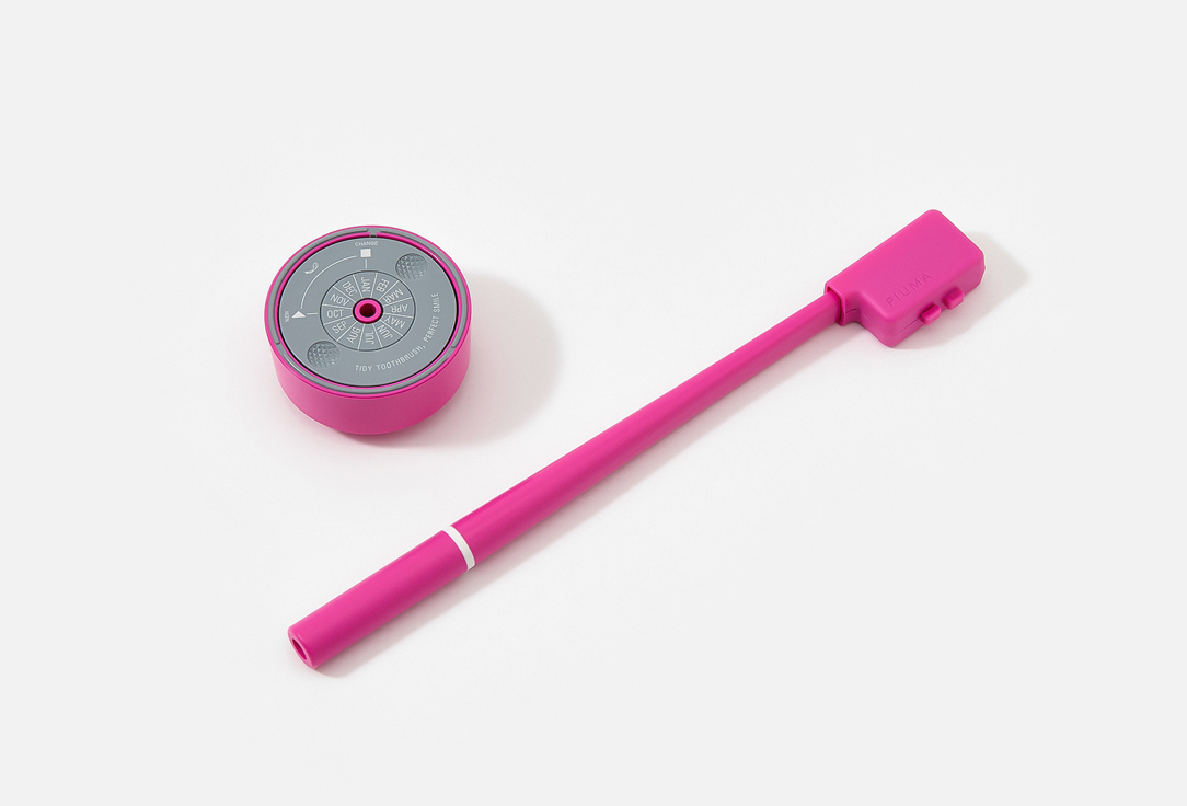 PIUMA Medium toothbrush with stand Very Magenta 1 pcs PIUMA Medium toothbrush with stand Very Magenta