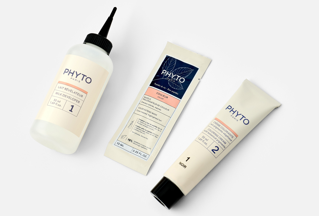 PHYTO Hair Dye Phytocolor 1, Black 112 ml PHYTO Hair Dye Phytocolor