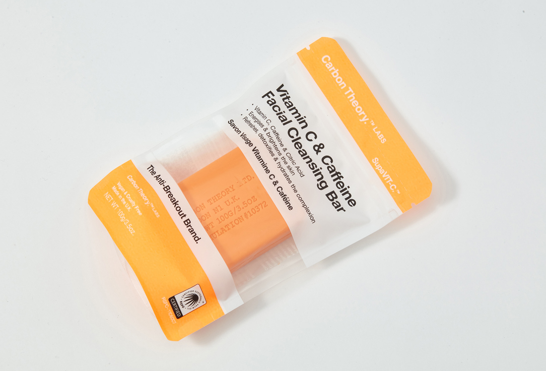 CARBON THEORY Brightening Face Bar Vitamin C & Caffeine 100 g CARBON THEORY Brightening Face Bar Vitamin C & Caffeine