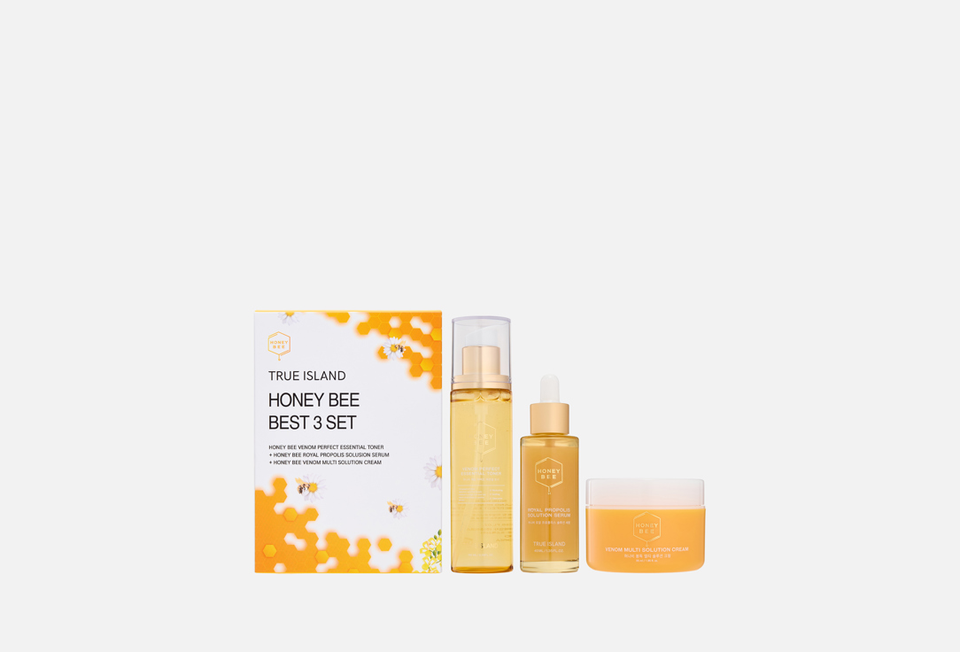 True Island skin care set HONEY BEE BEST 3 3 pcs True Island skin care set HONEY BEE BEST 3