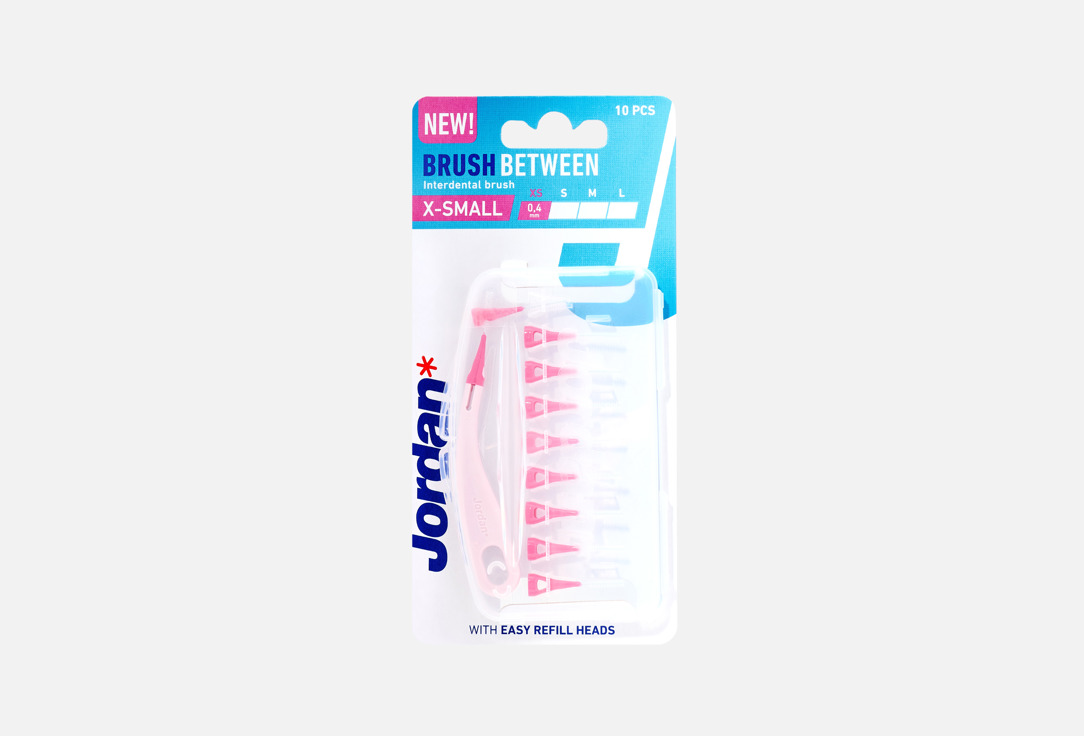 Jordan Interdental Brush & Handle Set Brush Between X-small 10 pcs Jordan Interdental Brush & Handle Set Brush Between X-small
