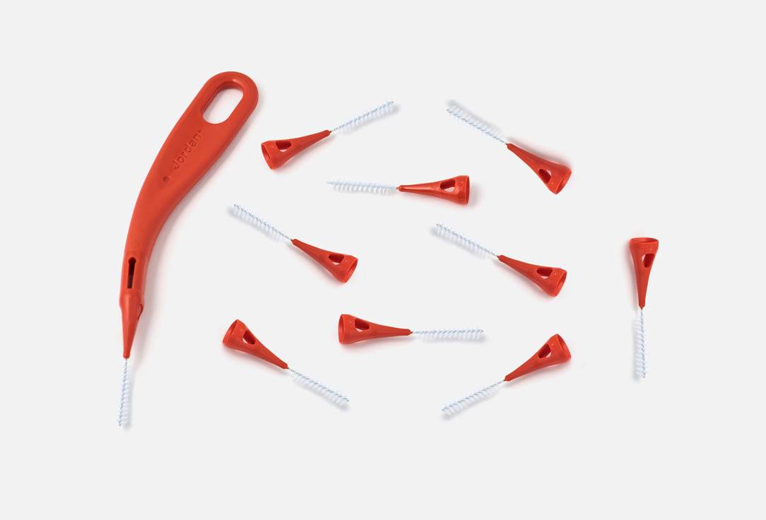 Jordan Interdental Brush & Handle Set Brush Between Small 11 pcs Jordan Interdental Brush & Handle Set Brush Between Small