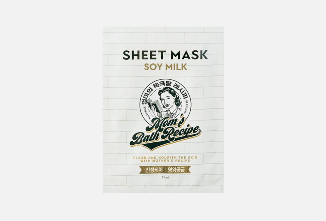 Mom's Bath Recipe Intensive Nourishing Face Sheet Mask Soy Milk