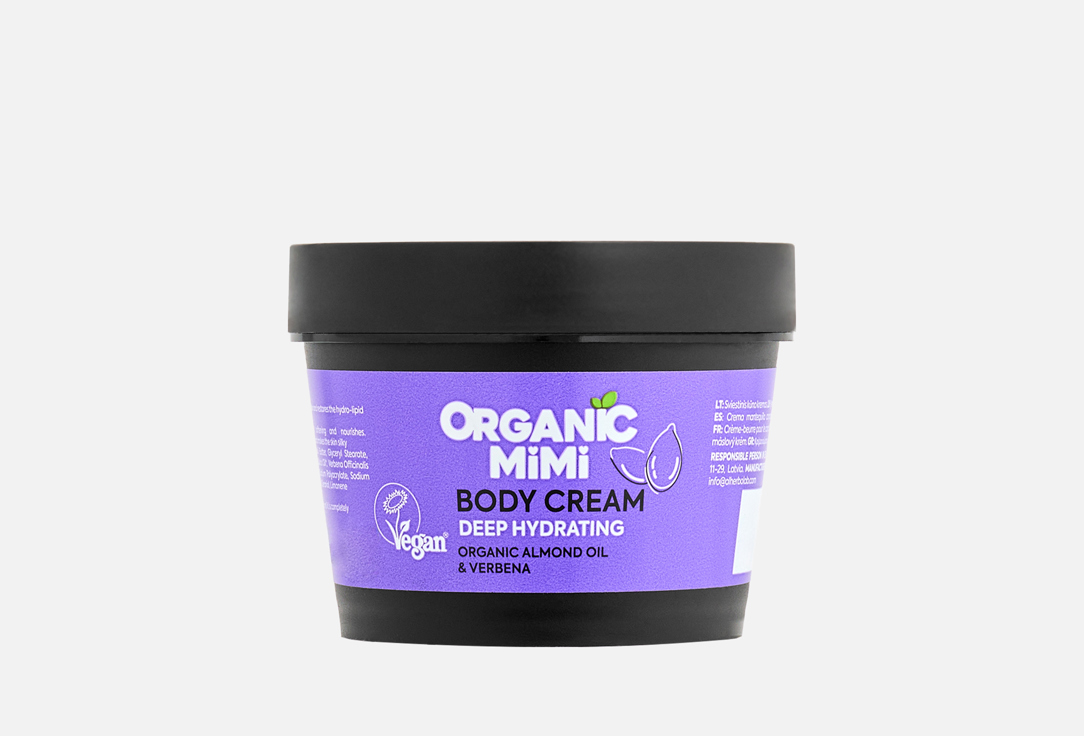 ORGANIC MIMI Body Cream Deep Hydrating Almond & Verbena 100 ml ORGANIC MIMI Body Cream Deep Hydrating Almond & Verbena