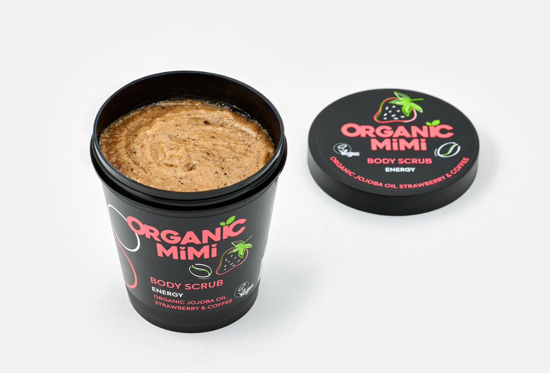 ORGANIC MIMI Body Scrub Energy Strawberry & Coffee 250 g ORGANIC MIMI Body Scrub Energy Strawberry & Coffee