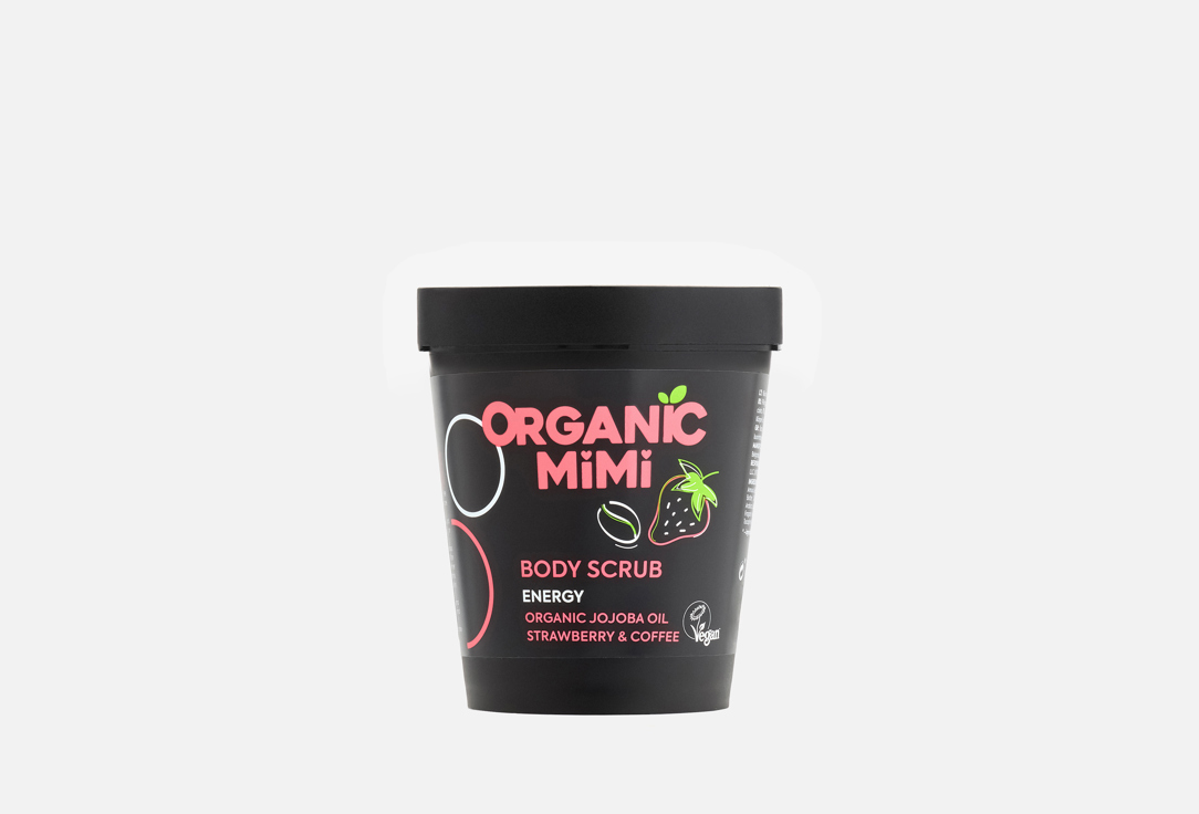 ORGANIC MIMI Body Scrub Energy Strawberry & Coffee 250 g ORGANIC MIMI Body Scrub Energy Strawberry & Coffee