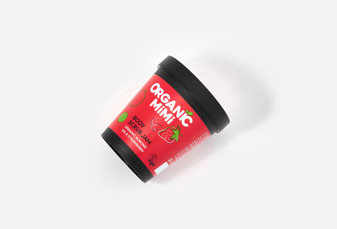 ORGANIC MIMI Body Scrub Jam Almond & Strawberry 250 g ORGANIC MIMI Body Scrub Jam Almond & Strawberry
