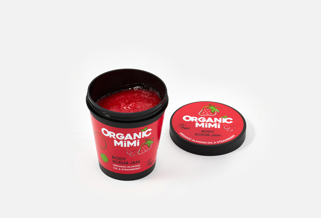 ORGANIC MIMI Body Scrub Jam Almond & Strawberry 250 g ORGANIC MIMI Body Scrub Jam Almond & Strawberry