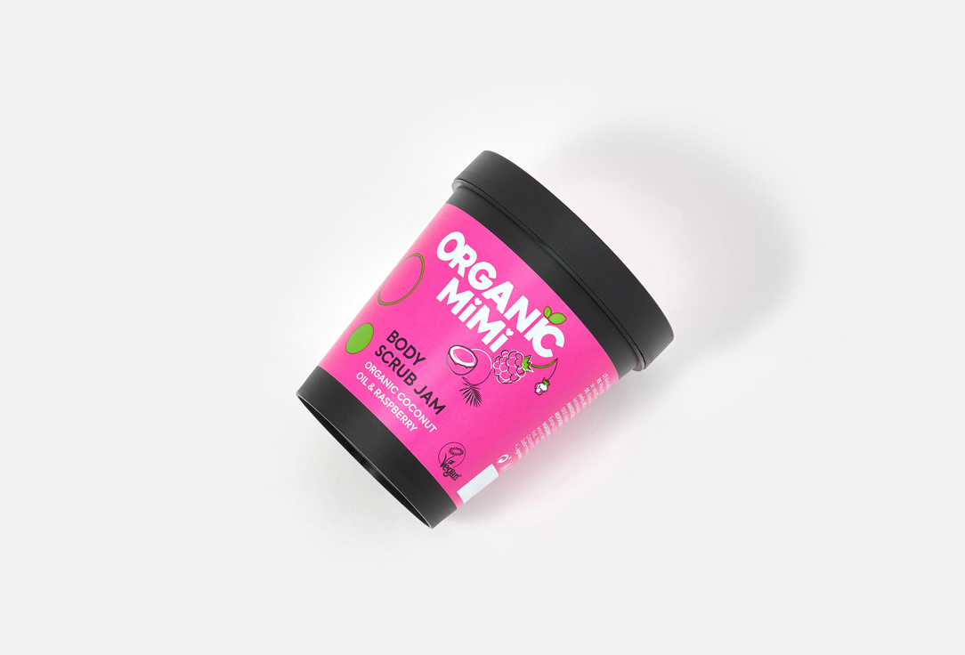 ORGANIC MIMI Body Scrub Jam Coconut & Raspberry 250 g ORGANIC MIMI Body Scrub Jam Coconut & Raspberry