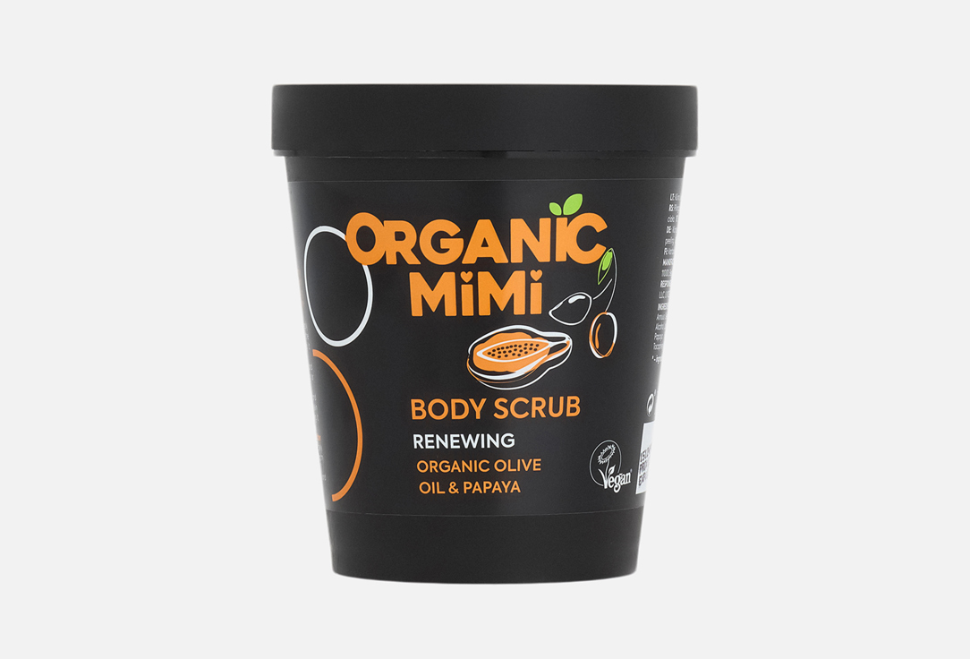 ORGANIC MIMI Body Scrub Renewing Olive & Papaya 250 g ORGANIC MIMI Body Scrub Renewing Olive & Papaya