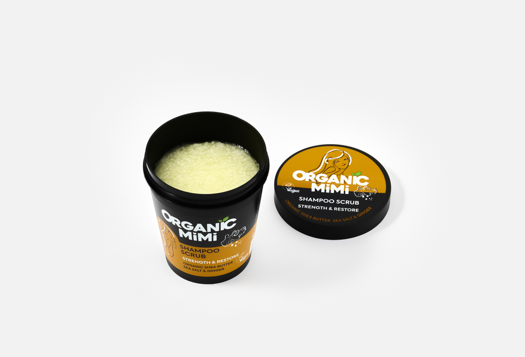 ORGANIC MIMI Shampoo Scrub Strength & Restore Sea Salt & Ginger