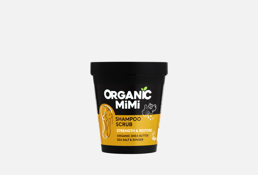 ORGANIC MIMI Shampoo Scrub Strength & Restore Sea Salt & Ginger