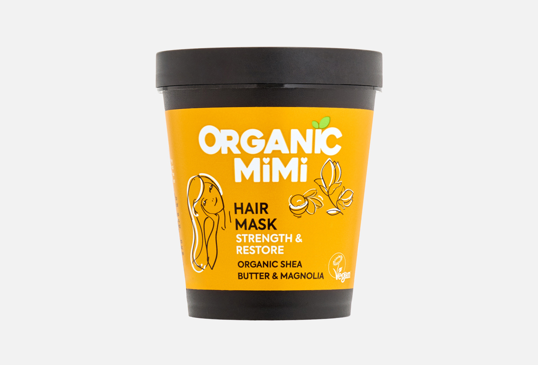 ORGANIC MIMI Hair Mask Strength & Restore Shea & Magnolia 200 ml ORGANIC MIMI Hair Mask Strength & Restore Shea & Magnolia
