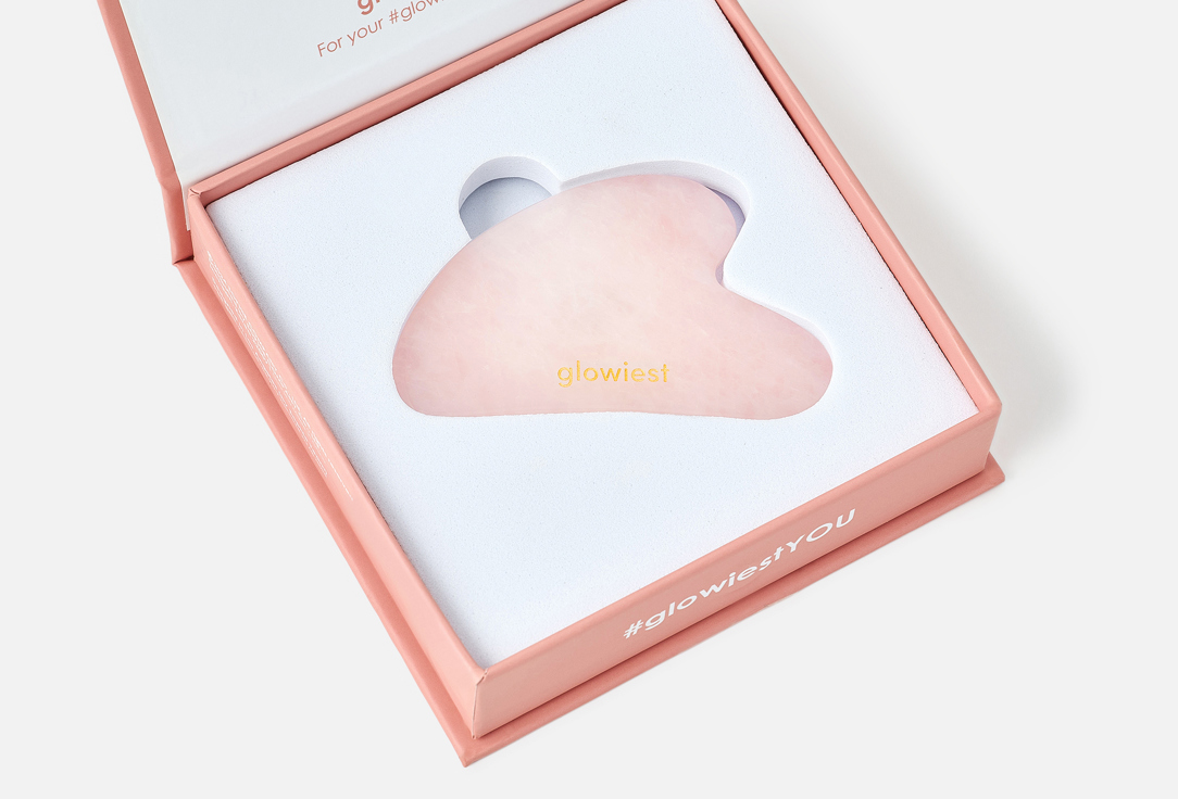 glowiest Gua sha Rose quartz gua sha 78 g glowiest Gua sha Rose quartz gua sha
