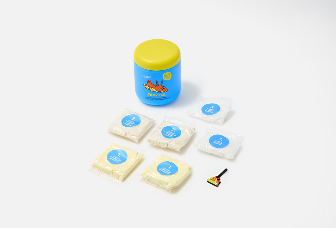 Nudibranches Game set for creating shimmering bath salt FIERY TAIL bouncing tangerine