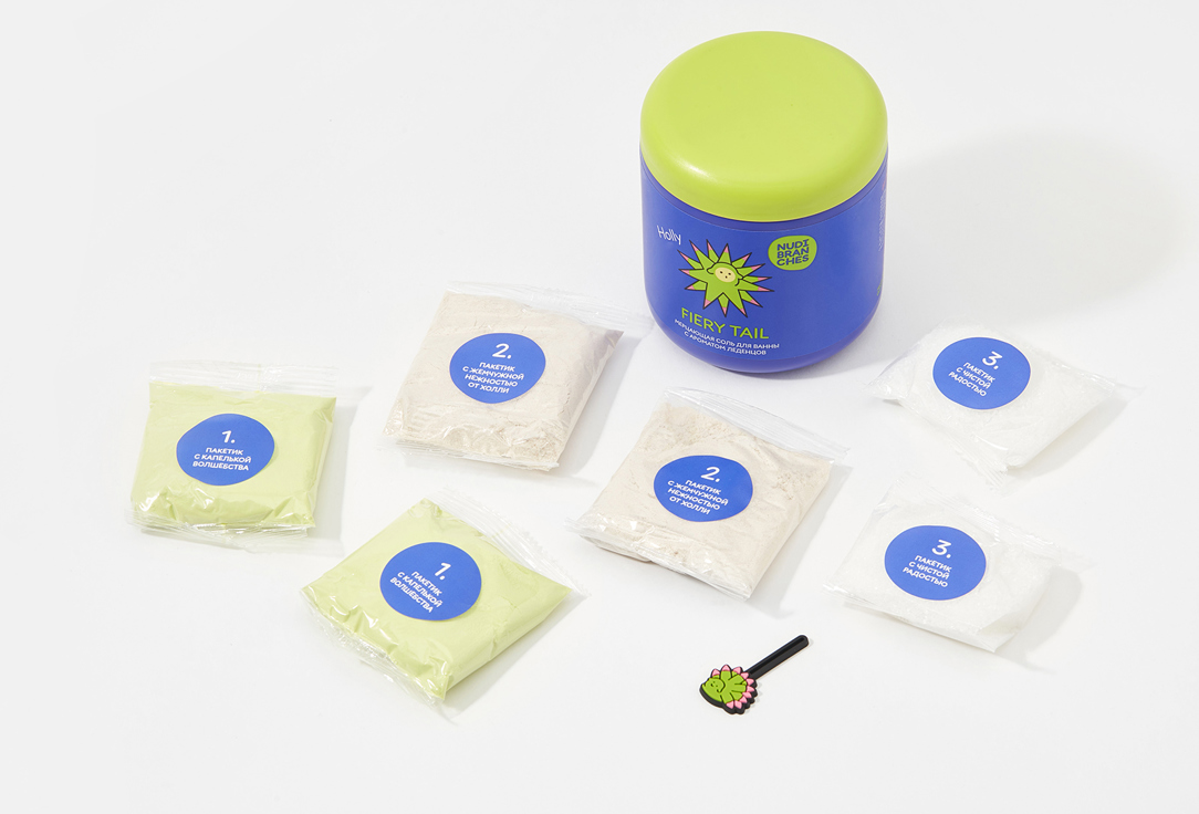 Nudibranches Game set for creating shimmering bath salt FIERY TAIL lollipop